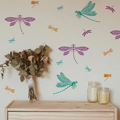 2pcs Dragonfly Stencil and Brush Set for Painting