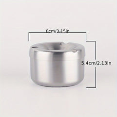 Stainless Steel Windproof Ashtray for Outdoor Smoking