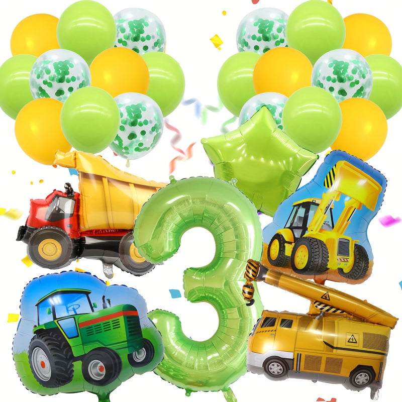 18pcs Tractor Birthday Party Supplies Construction Birthday Decorations