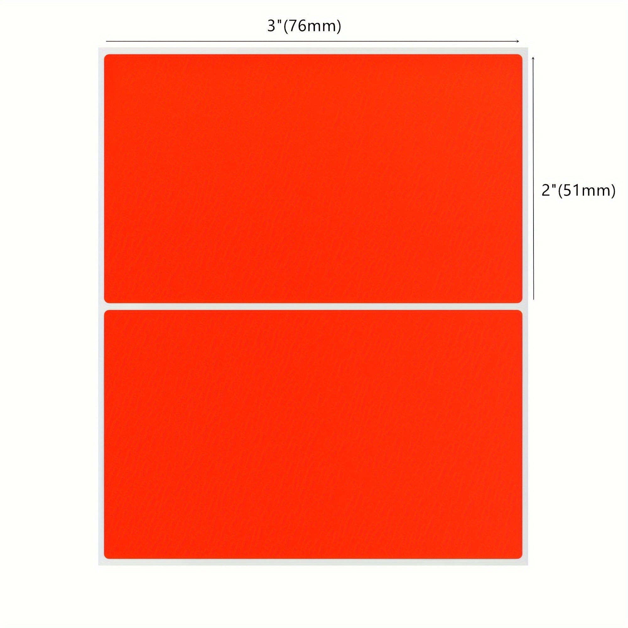 50psc 5 08 X 7 62 Cm Rectangular Inventory Labels 5 Colors