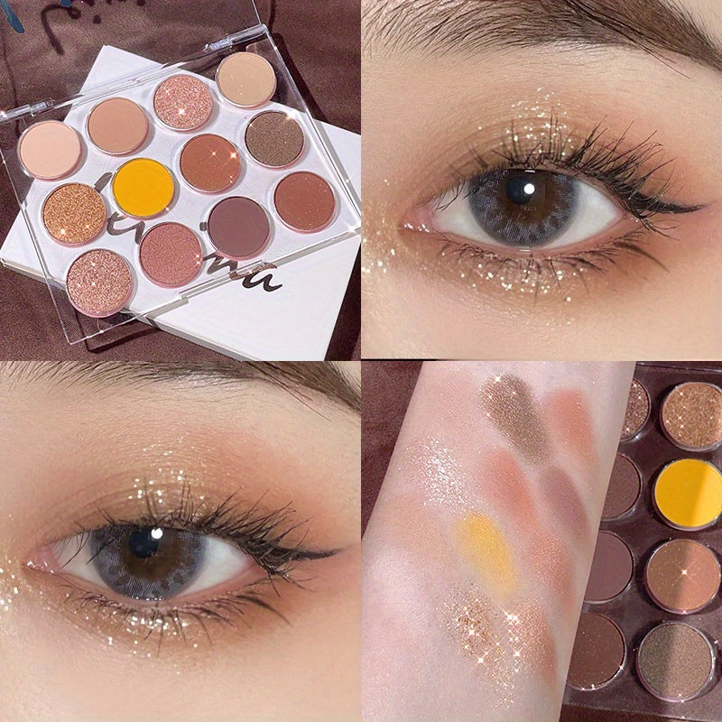Toned Earth Smoky Eyeshadow Palette Matte & Glitter Eyeshadow