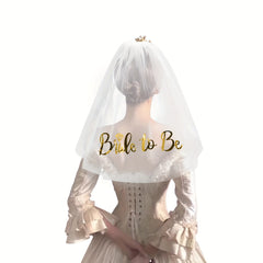 Bridal Veil with Bride to Be Embroidery