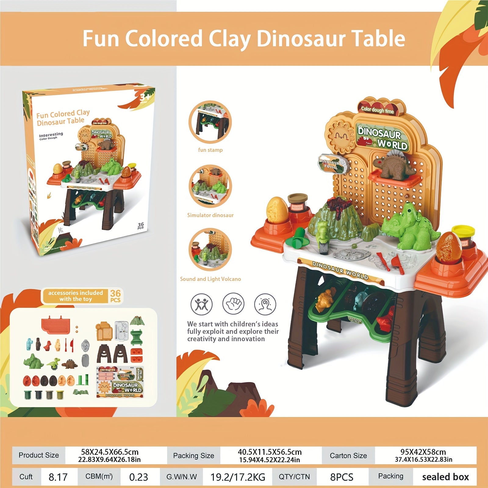 Kids Dino Mud Table for Science Education
