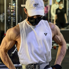 Men's Sleeveless Workout Tank Top Active Mid Stretch Breathable Crew Neck