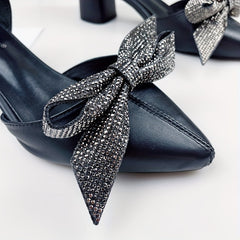 2Pcs Detachable Tie Bow Shoe Buckles for Decoration Ladies Gift