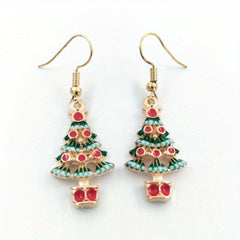 Christmas Tree Pendant Earrings for Holiday Sparkle