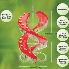 Leak-Proof Hanging Bird Feeder for Garden Decor