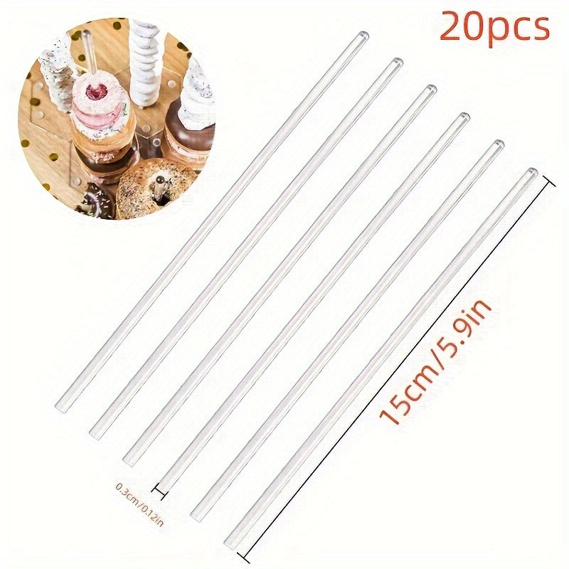 20pcs 3mm Acrylic Pin Nail Rod Kit for DIY Model Making