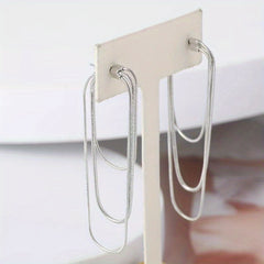Vintage Multilayer Chain Dangle Earrings Retro Female Jewelry 1 Pair