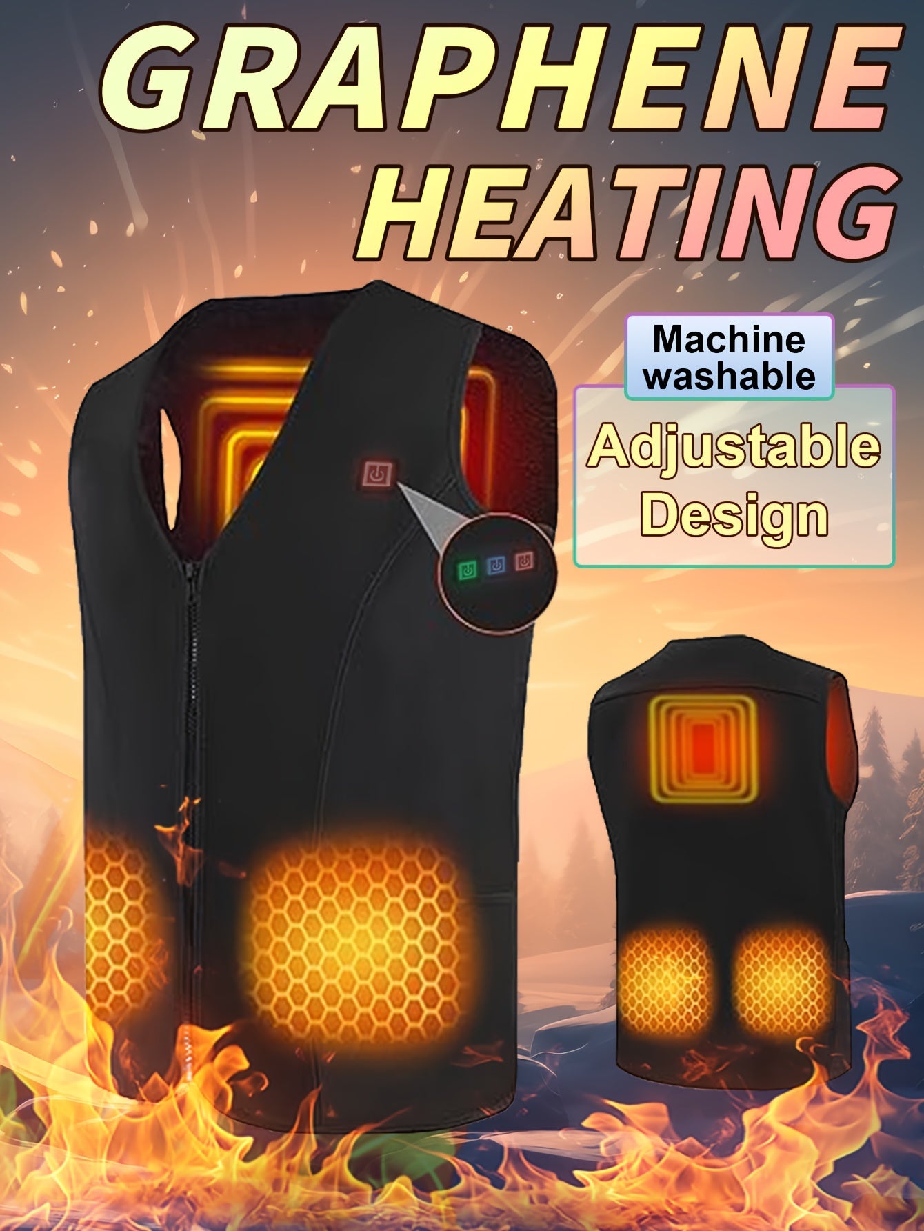 Men's Heated Vest for Outdoor Activities