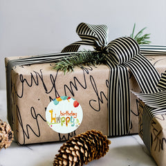 500pcs Birthday Happy Sticker Roll Gift Bag Lid Sticker For Gift Wrapping