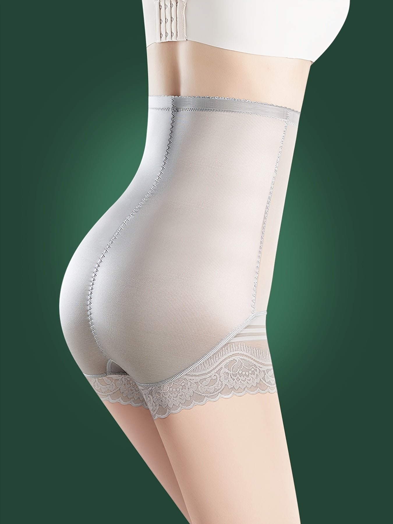 3pcs Lace Trim Shaping Panties Tummy Control Butt Lifting Slimming Panties