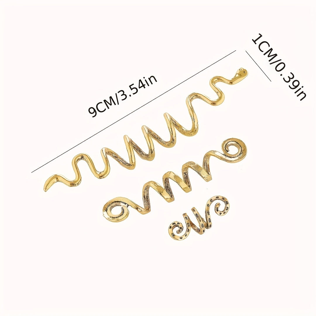 African Style Dreadlock Accessories Celtic Spiral Hair Ring Braided Buckle