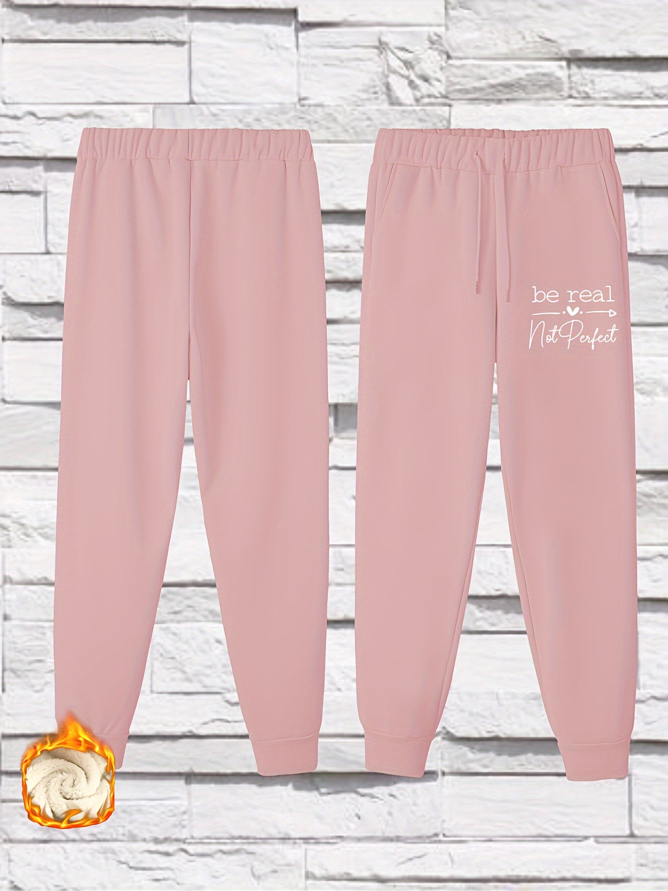  Women's Letter Graphic Fleece Joggers