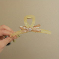 Acetate Bowknot Hair Claw Ponytail Holder Hair Accessories