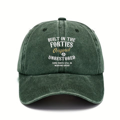 Retro Washed Baseball Cap Letter Printed Peaked Cap