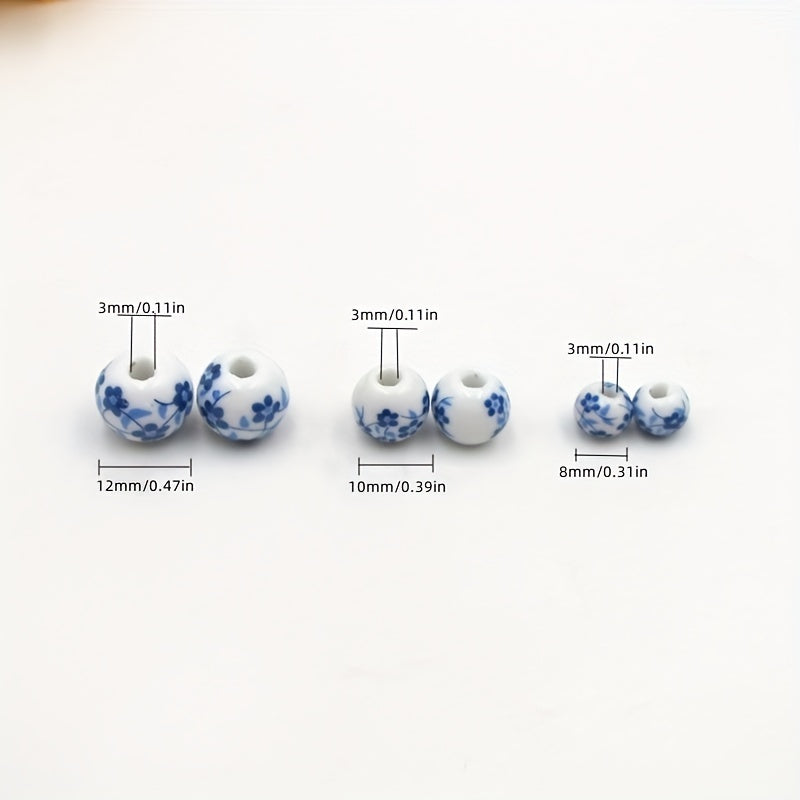 Retro Porcelain Orchid Beads DIY Jewelry Making