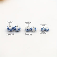 Retro Porcelain Orchid Beads DIY Jewelry Making