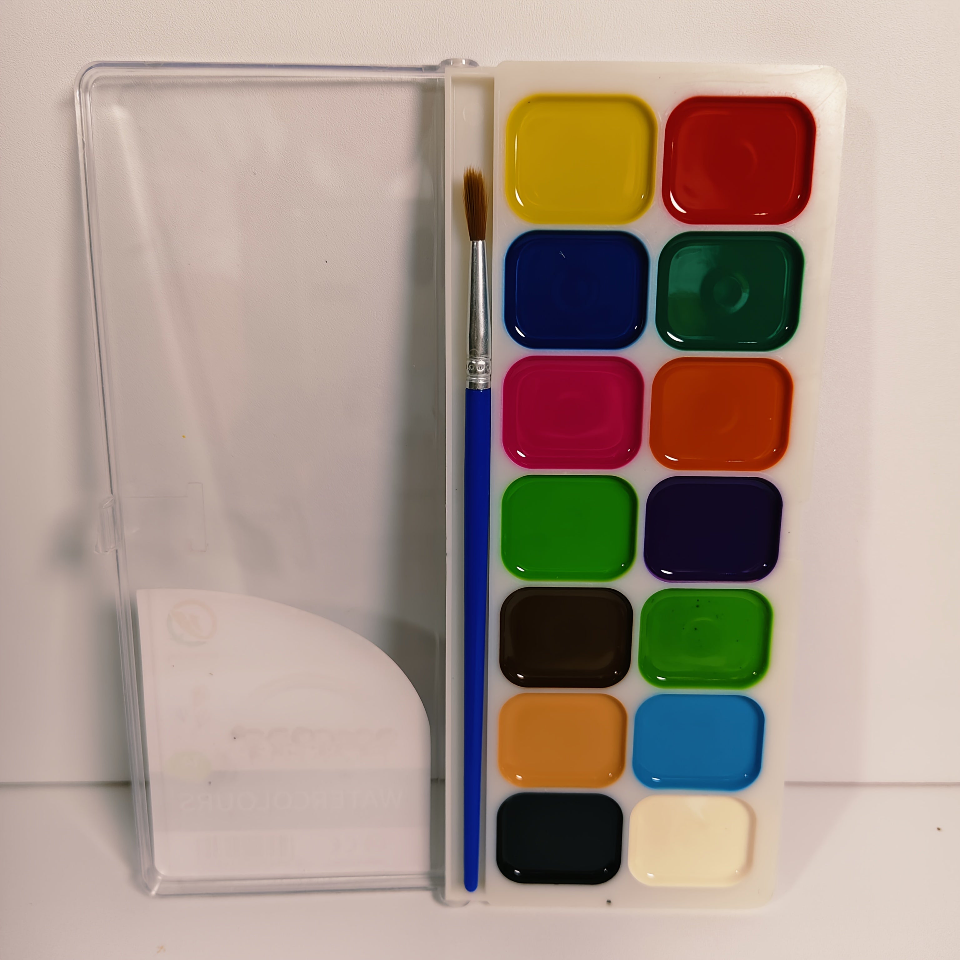 Watercolor Paint Set with Brushes in Portable Case