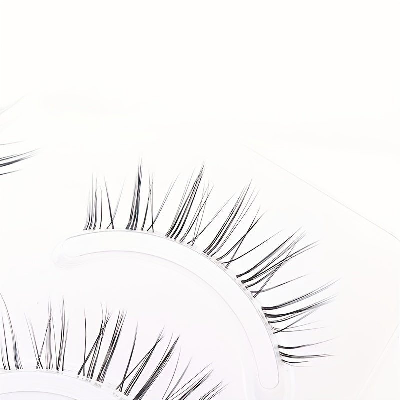 Short Wispy Natural False Eyelashes Reusable Cat Eye Lashes