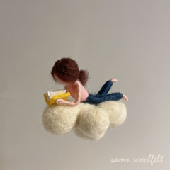 1pc Cloud Doll Wool Felt DIY Material Package 4 Styles