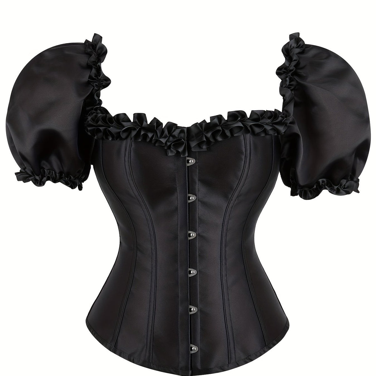 Ruffle Corset Bustier Lace Up Body Shaper