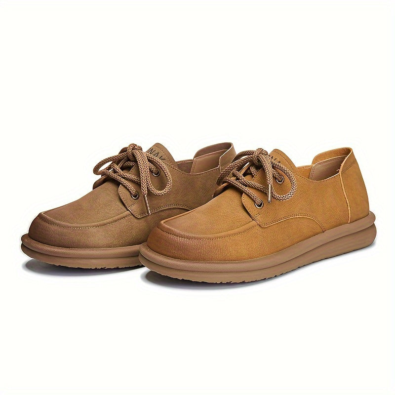 Women's Retro Shallow Mouth Flat Shoes Lace Up Walking Shoes