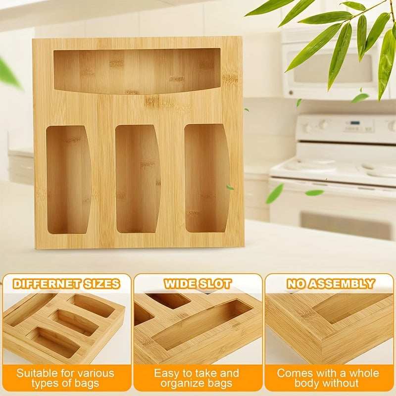 Bamboo Storage Bag Box Fresh Keeping Ziplock Organizer