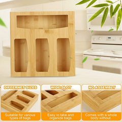 Bamboo Storage Bag Box Fresh Keeping Ziplock Organizer