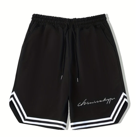 Men's Streetwear Shorts Letter Print Drawstring Stretchy Short Pants