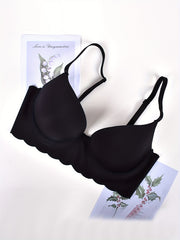Scallop Trim T Shirt Bra Push Up Women's Lingerie