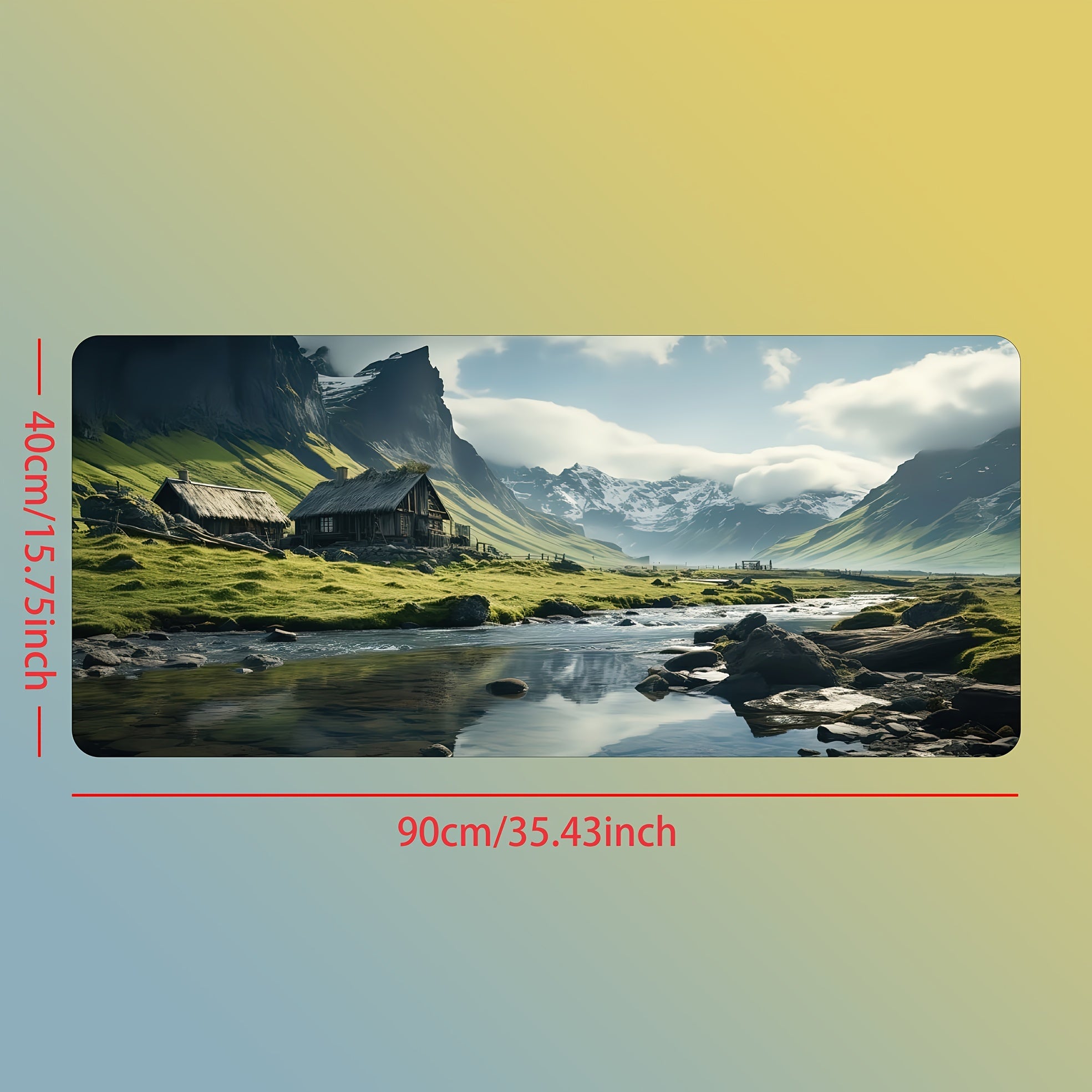 Natural Landscape XL Rubber Mouse Pad Soft Waterproof Desk Mat