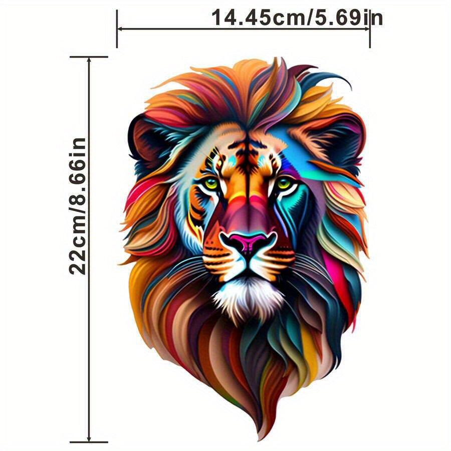 Colorful Lions Iron on Decals For Men