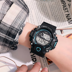 Casual Digital Screen Silicone Watchband Multifunctional Electronic Watch