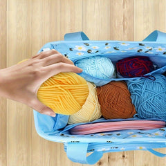 Craft Woven Storage Bag Large Capacity Tote for Work Picnic Travel
