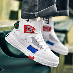 Men's Colorful High Top Lace Up Sports Sneakers