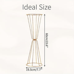 Set of 4 Golden Geometric Centerpieces for Wedding