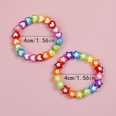 Makersland Girls Star Love Bead Bracelet