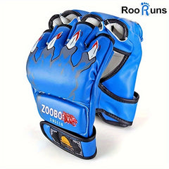 ZooBoo MMA Gloves Half Finger Boxing Gloves MMA Mitts With Adjustable Wrist Band