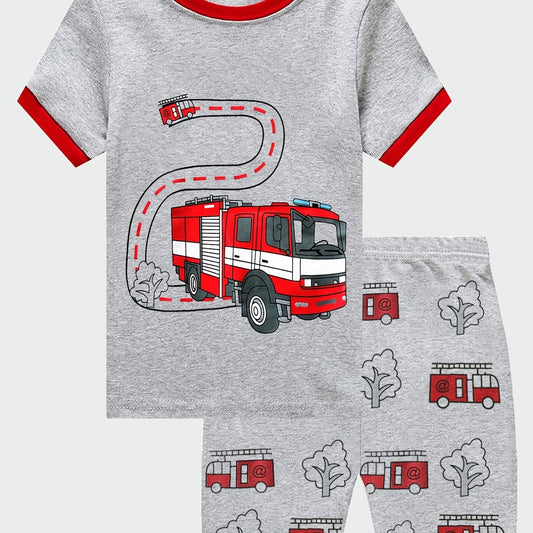 Boys Car Print Pajama Set Family Outfit