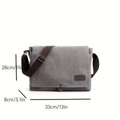 Canvas Messenger Bag Business Casual Crossbody Satchel Shoulder Bag