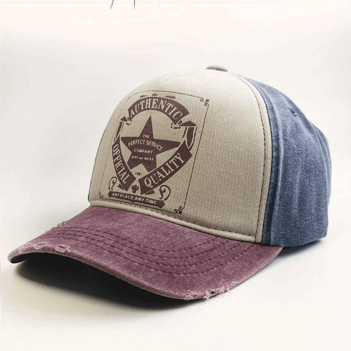Unisex Adjustable Baseball Cap With Pentagram Embroidery