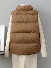 Casual Lapel Down Vest Winter Warm Coat