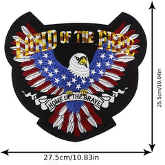 Eagle Cross Flower Embroidered Patch Sticker for Bag Clothes Coat