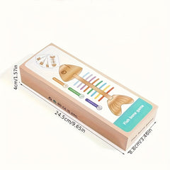 Colorful Striped Fishbone Toy for Fine Motor Skills