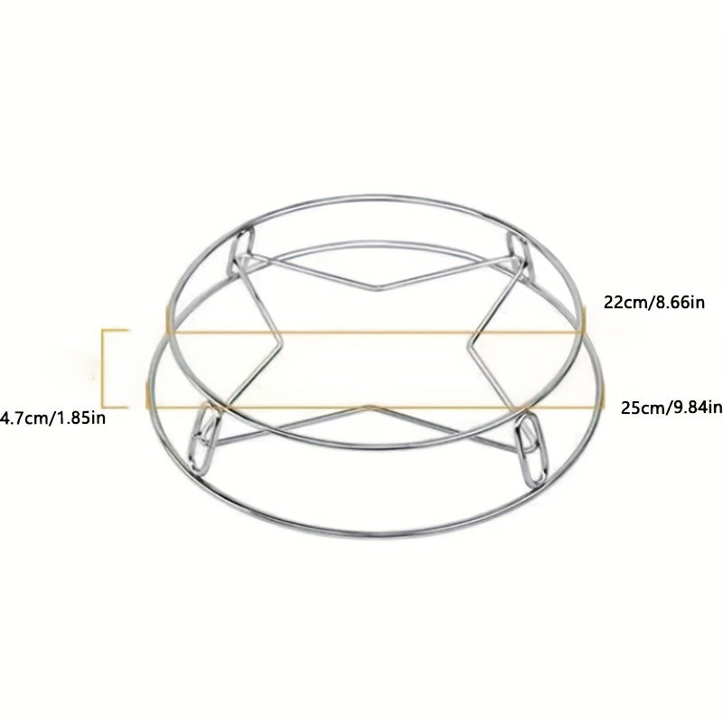Double Layer Stainless Steel Pot Rack Heat Insulation Kitchen Organizer