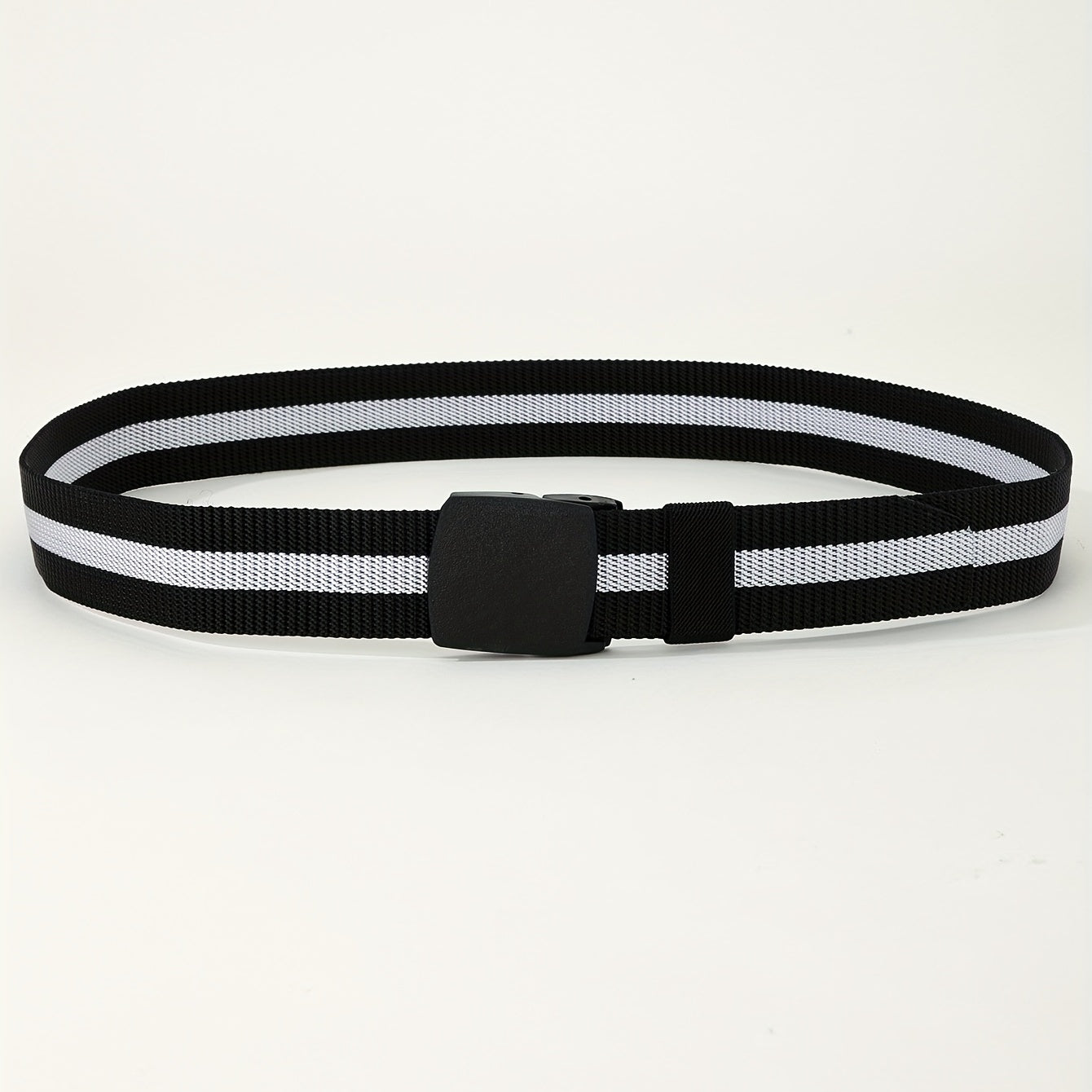 Men's Casual Nylon Leather Belt with Automatic Buckle