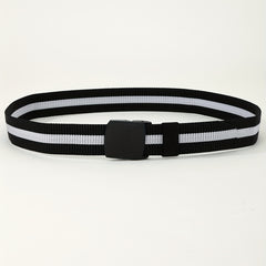 Men's Casual Nylon Leather Belt with Automatic Buckle