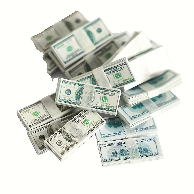10pcs Mini 100 Bills Kids Toy Gift 1 12 Dollhouse Accessories