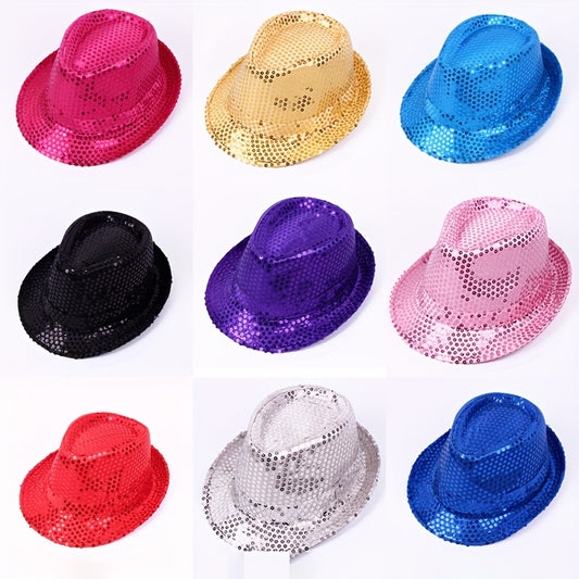 Sequins Top Hat Performance Dance Hat Decoration Holiday Dress Educational Gift